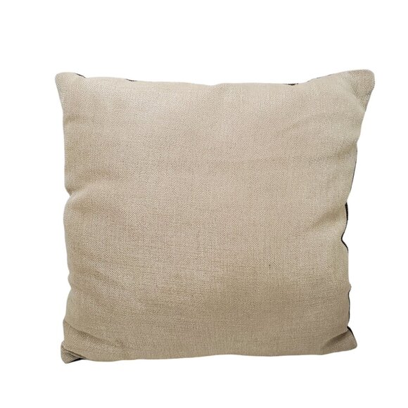 Decorative Deer & Pinecone Embroidered Pillow 16" x 16" - Picture 2 of 8